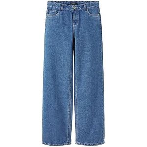NAME IT Nlftoizza DNM Lw Wide Pant Noos jeansbroek voor meisjes, blauw (medium blue denim), 128 cm