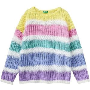 United Colors of Benetton trui voor meisjes en meisjes, Righe Multicolori 6v8, 160 cm