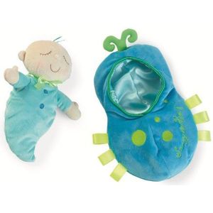 Manhattan Toy Snuggle Pod Snuggle Bug Eerste Babypop met gezellige slaapzak voor kinderen vanaf 6 maanden