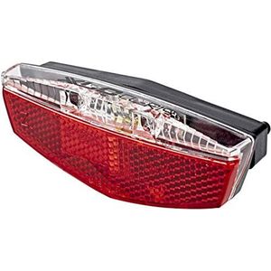 XLC CL-R19 LED-batterij-achterlicht voor volwassenen, uniseks, bagagetas, zwart, unisize