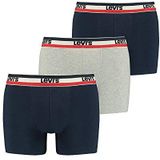 Levi's boxershort heren 3-pack, marineblauw/grijs, XXL