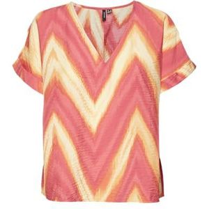 VERO MODA Vmjosie KUA Ss WVN Ga Top voor dames, Cayenne/Aop: kua, S