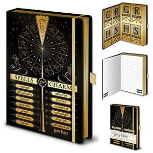 Pyramid International HARRY POTTER Notebook (spreuken en bedels ontwerp) A5 schrijfblok en dagboek - Officiële merchandise