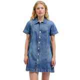 Jack & Jones - Amara A Shape - Denim Jurk - Korte Mouwen - Stonewash