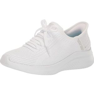 Skechers Martha Stewart x Slip-ins: Ultra Flex 3 Knit Slip-On Sneakers for Women, White, 8