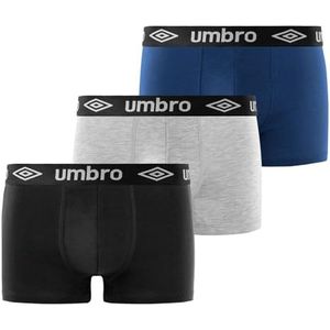 Umbro Boxershorts voor heren, 3 stuks, Meerkleurig, S
