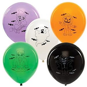 Baker Ross FX227 Halloween Feestballonnen - Pak van 10, Latex Halloween Gekleurde, Decoratie voor Kinderfeestjes, Halloween Feestbenodigdheden