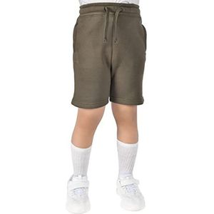 M17 Joggingshorts voor kinderen, jongens, casual, comfortabel, lounge, zomer, voetbal, sportbroek met zakken, Kaki Groen, 7-8 Jaren