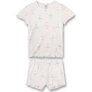 Sanetta meisjes pyjama kort modal, wit pebble, 92 cm
