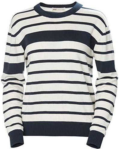 Helly Hansen - Gestreepte Trui - Marineblauw - Biologisch Katoen - Normale Pasvorm