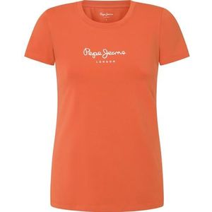 Pepe Jeans Dames New Virginia Ss N, T-shirt, oranje, S, Oranje (Sunset Orange), S