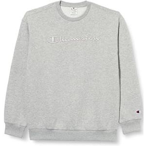 Champion Rochester 1919 Rochester 1919 Logo B - Powerblend Fleece Crewneck Sweatshirt, Grijs Melange Oxford, 13-14 jaar kinderen FW23, Grigio Melange Oxford