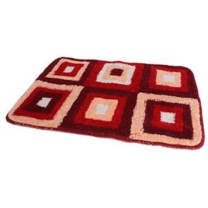 britools tapijt badkamer acryl, vierkant, rood, 50 x 70 x 0,6 cm Beschrijving zie