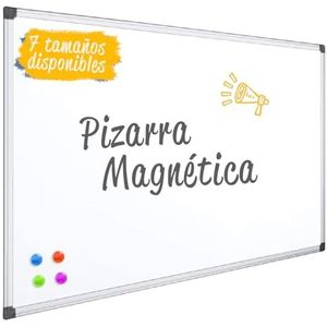 OFITURIA® magneetbord, wit gelakt, met robuust aluminium frame, gemakkelijk te reinigen, droog (900 x 600 mm)