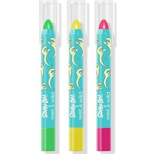 Wet n Wild Scooby-Doo Glow Madness, 3-delige UV Glow Crayon Set voor gezicht en lichaam, Mengbaar en Gemakkelijk aan te brengen Intense Neonkleuren voor Levendige Makeup onder UV-licht