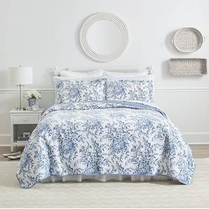 Laura Ashley - Bedford Delft - Beddengoed - Blauw - Omkeerbaar - Katoen - Tweepersoonsbed
