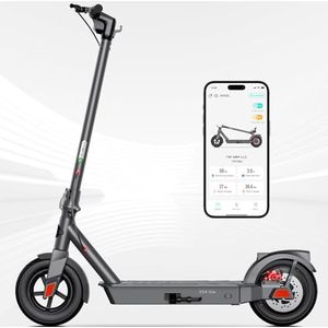 Elektrische scooter voor volwassenen, bereik 30 mijl, maximale snelheid van 25 km/u, draagbare opvouwbare elektrische scooter met dubbel remsysteem, pneumatische banden van 10 inch en van massief