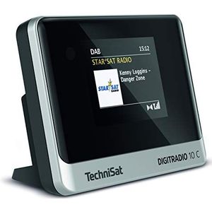 TechniSat DigitRadio 10 C - DAB+ digitale radio adapter (kleurendisplay, Bluetooth, afstandsbediening, wekker, optimaal voor het upgraden van bestaande hifi-installaties) zwart/zilver