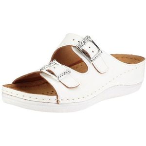 Jana 8/8/27500/24, damesklompen en slippers, Wit Whiteleat117, 39 EU X-breed