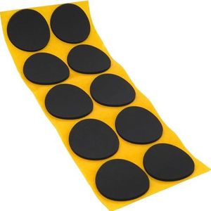 Adsamm® / 10 x zelfklevende anti-slip pads/zwart/Ø 45 mm/rond, / stick -on antislip EPDM rubberen pads/meubelbeschermpads Adsamm® Quality