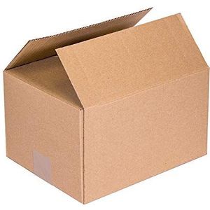 Only Boxes, Verpakking van 20 dozen, eenvoudige kanalen, versterkt, opbergdoos, binnenafmetingen: 40 x 30 x 30 cm, doos met klep, verhuisdozen, verzendverpakkingen, multifunctionele verpakking