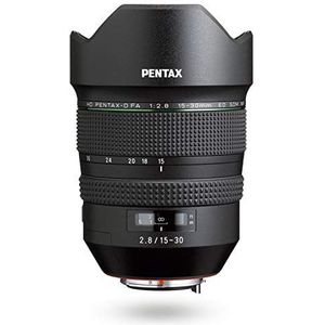 Pentax, HD Pentax-D FA 15-30MM F2.8ED SDM WR W/CASE, ultragroothoek zoomlens hoge resolutie beeld weerbestendige constructie extra scherpe beelden met hoog contrast hoge snelheid AF, zwart