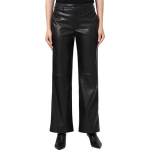 Mavi Dames Woven PU Pants Broek, Black, XS, zwart, XS