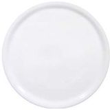HENDI Pizzabord, porselein, patroon: eenkleurig, geschikt voor vaatwasser en magnetron, ⌀330mm, wit