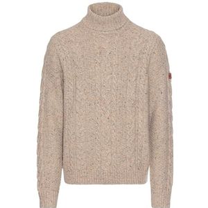 camel active Herentrui met rolkraag van duurzame merinowol, beige, XXL