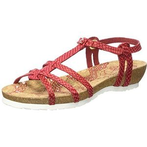 Panama Jack Dames Dori Snake Open Sandalen met sleehak, rood (red), 42 EU