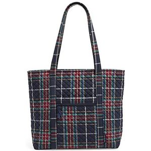 Vera Bradley Iconische, vera-katoenen dames-totes, roségoud, glans, eenheidsmaat, Tartan Plaid - Gerecycled Katoen, Eén maat