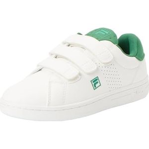 FILA Unisex Crosscourt 2 Nt Velcro Kindersneakers, White Verdant Green, 33 EU