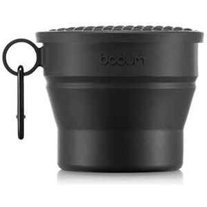 Bodum K12060-01S BISTRO reisbeker met deksel en karabijnhaak, 0,3 l