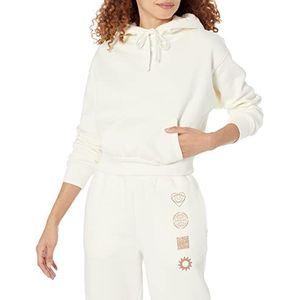 Amazon Essentials Dames crop hoodie sweatshirt (verkrijgbaar in grote maten), eierschaalwit, XXL