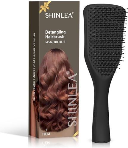 SHINLEA - Ontwarrende Haarborstel - Zwart - Voor Droog en Nat Haar