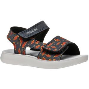 Geox - B Sandal Lightfloppy - Sandalen - Navy/Rood - Nubuck