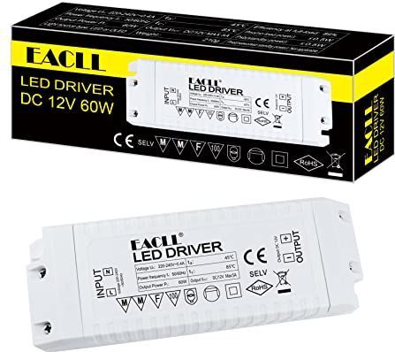EACLL - LED Transformator - 12V - 60W - Voor G4 GU5.3 MR11 MR16 LED Lamp en LED Strip