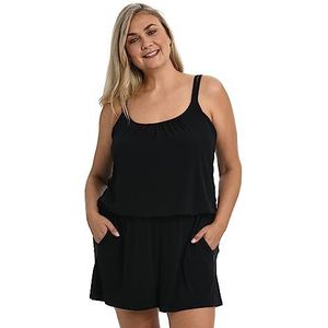 Maxine Of Hollywood Badpak uit één stuk plus size, Zwart/Solid Tricot, 18 Plus