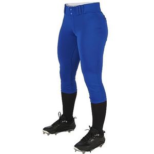 CHAMPRO Women's Standard Low-Rise Softball Pants, Royal, Large
