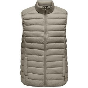 ONLY & SONS Onsgavin Life Light Quilted Zip Vest Otw, Laurel Oak, M