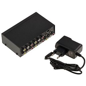 KALEA-INFORMATIQUE Stereo audio en composiet videosplitter, dupliceert identiek een invoerbron naar vier gelijktijdige uitgangen