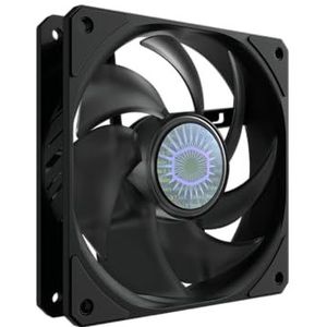 Cooler Master SickleFlow 120 V2 volledig zwart vierkant frame ventilator, luchtbalans curve blad, verzegeld lager, 120 mm PWM-besturing voor computerbehuizing en vloeibare radiator