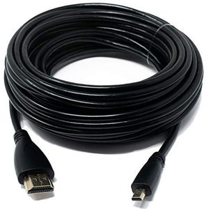 System-S HDMI-kabel 10 m stekker naar micro stekker adapter in zwart, 72612301