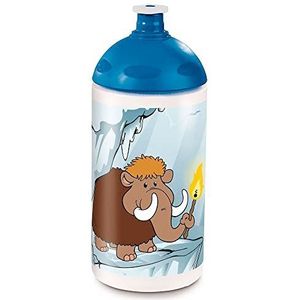 NICI 45463 Sportfles, Stone Age Friends 0,5l, Blauw