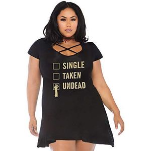 LEG AVENUE 86770X - Jersey Kleid mit ""Undead"" Applikation und, Plus Größe 3X/4X (EUR 52-56)(Schwarz)