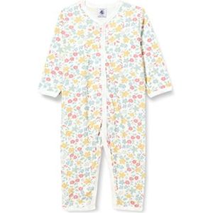 Petit Bateau Pyjama zonder voeten, uniseks, baby, Marshmallow wit/meerkleurig, 0 Maanden