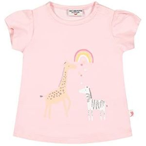 SALT AND PEPPER Babyjongens meisjes S/S Animal Print T-Shirt, Rose, Normaal, roze, 68 cm