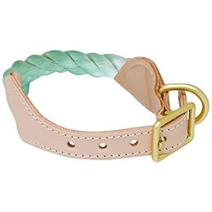 Croci Sorbetto hondenhalsband van groen touw, klein, middelgroot, verstelbaar, duurzaam, maat L / 38-47 cm