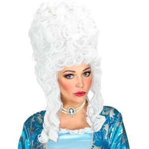 Widmann 6249R - pruik Marie Antoinette, grijs, extra hoog, 18e en 19e eeuw, carnaval, themafeest