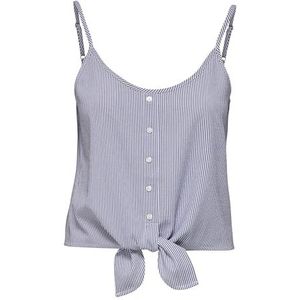 Blouse - Gestreept - Jersey - Normale Pasvorm - Mouwloos